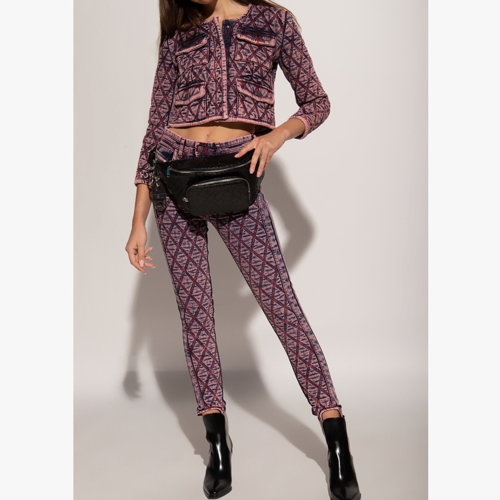 DIESEL PINK QUILTED JACKET Size S